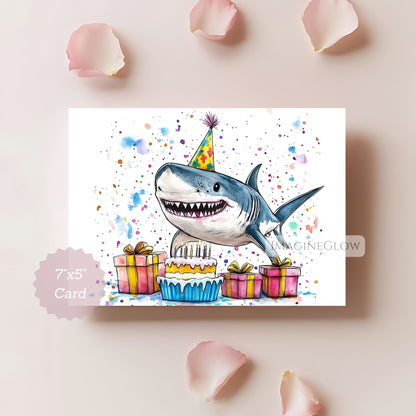 shark birthday card
printable shark greeting card
funny ocean-themed birthday card
digital shark birthday card
shark card for kids birthday
cute shark party card
