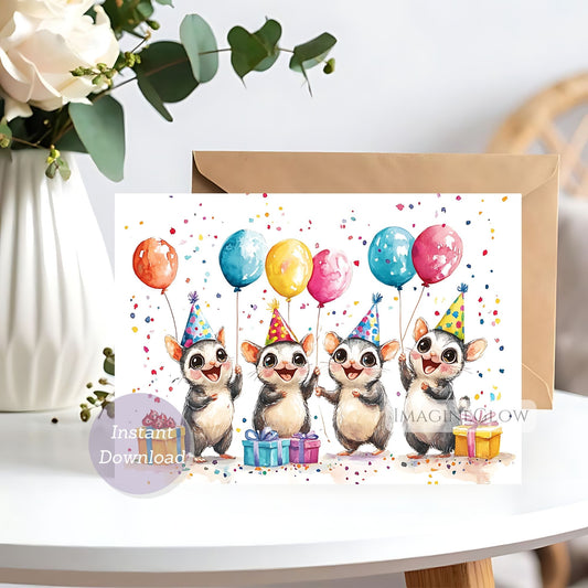 sugar glider birthday card cute animal design
printable sugar glider birthday greeting card
