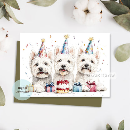 west highland white terrier birthday card printable
cute westie puppy birthday greeting card
