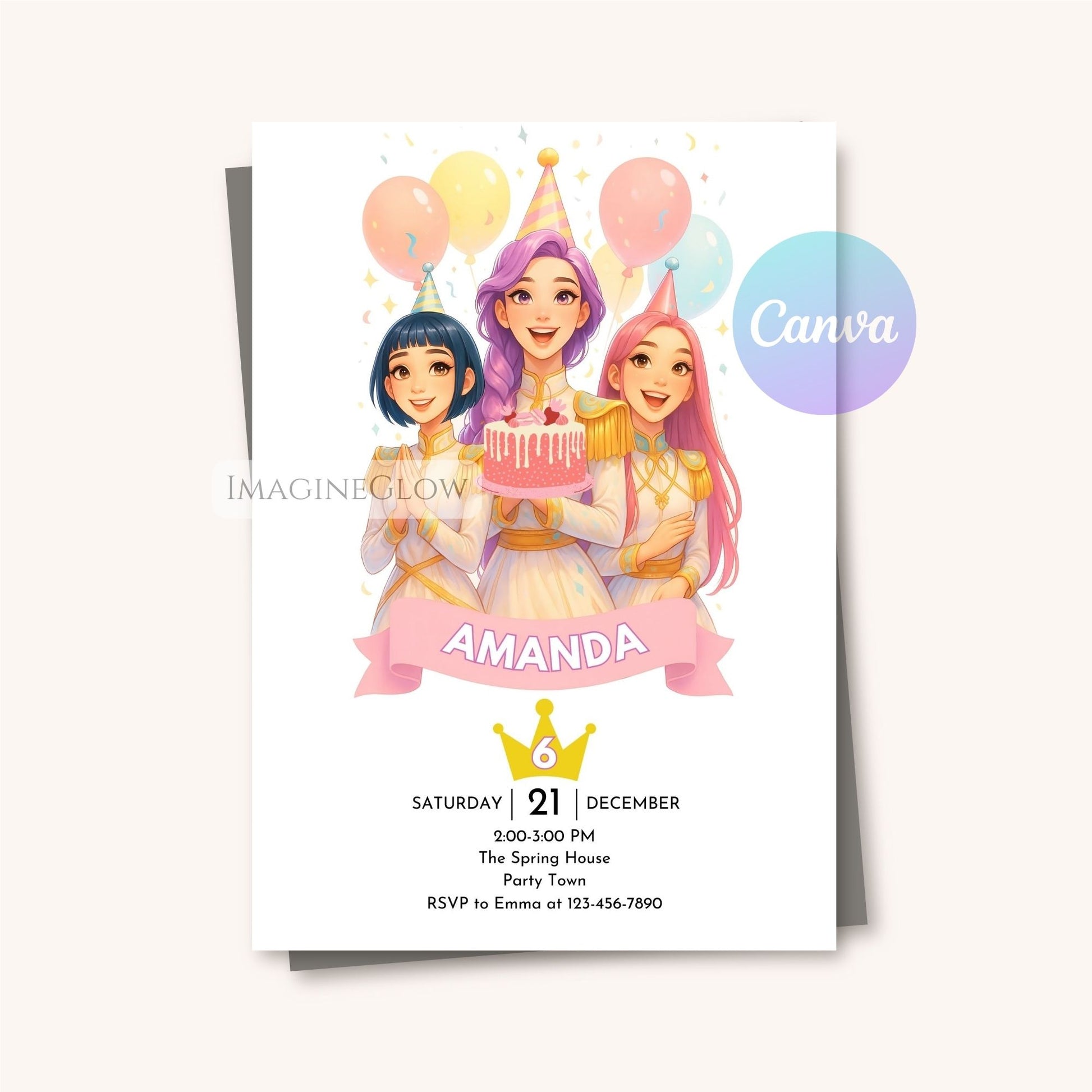 anime theme birthday card
