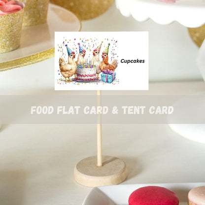 Cluckin cute chicken birthday bundle Farmyard chicken birthday celebration kit
