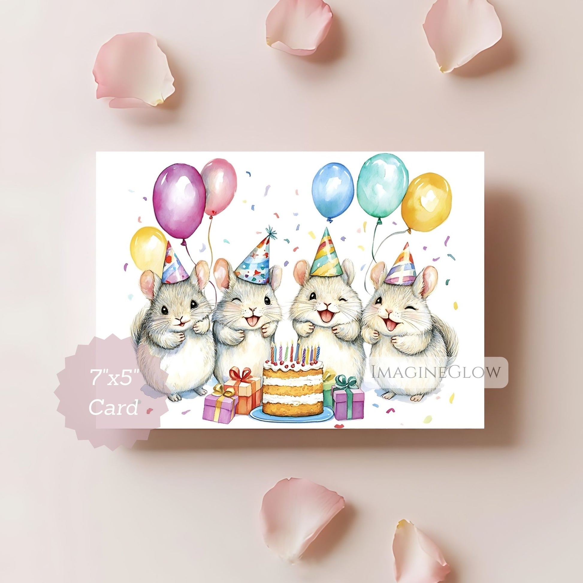 adorable chinchilla illustration card
chinchilla themed printable card
birthday card for pet lovers
