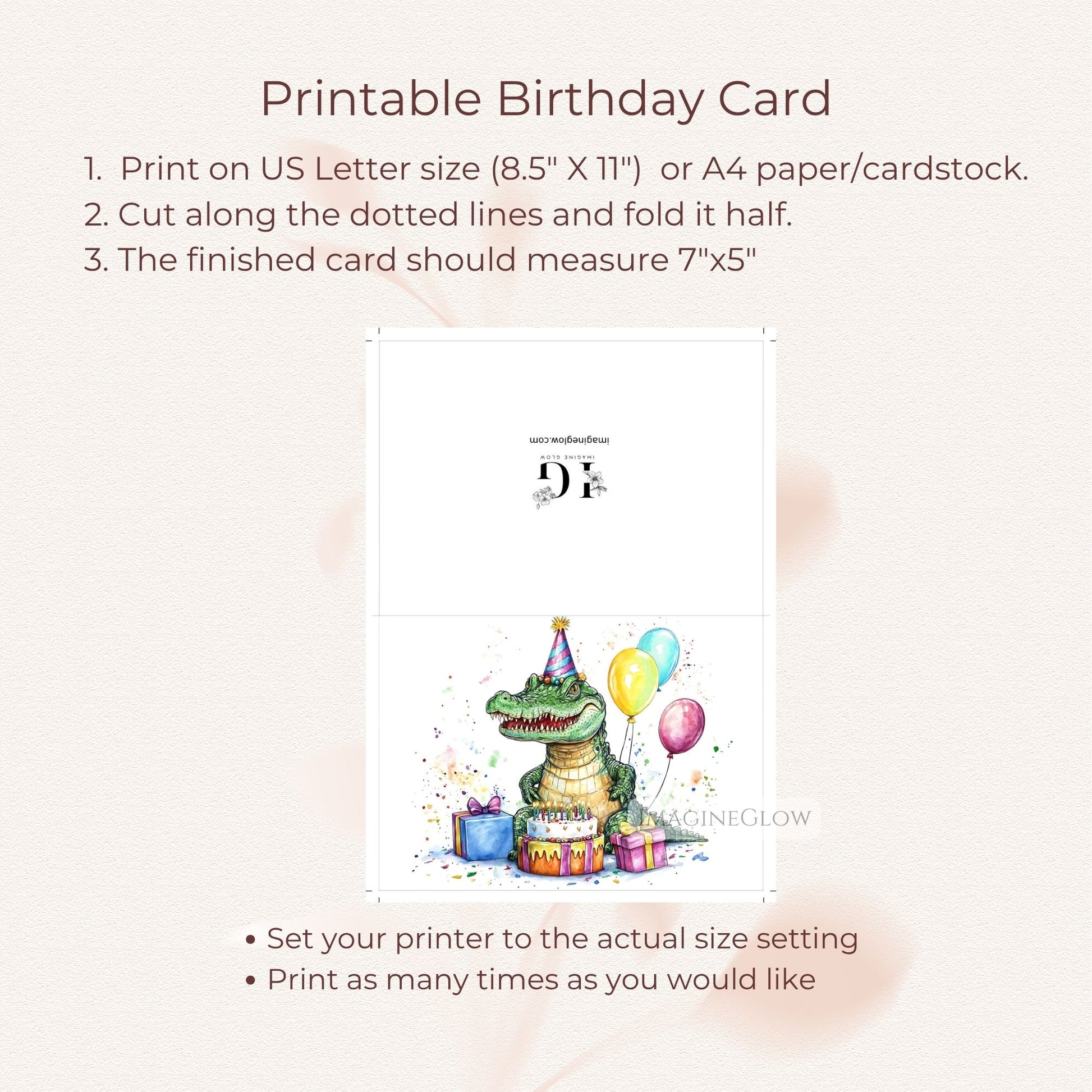 crocodile birthday card for kids
crocodile birthday card for adults