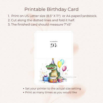 crocodile birthday card for kids
crocodile birthday card for adults
