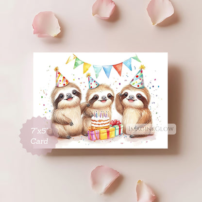 animal lover birthday card
slow animal birthday card
digital download sloth card
nature themed birthday card
