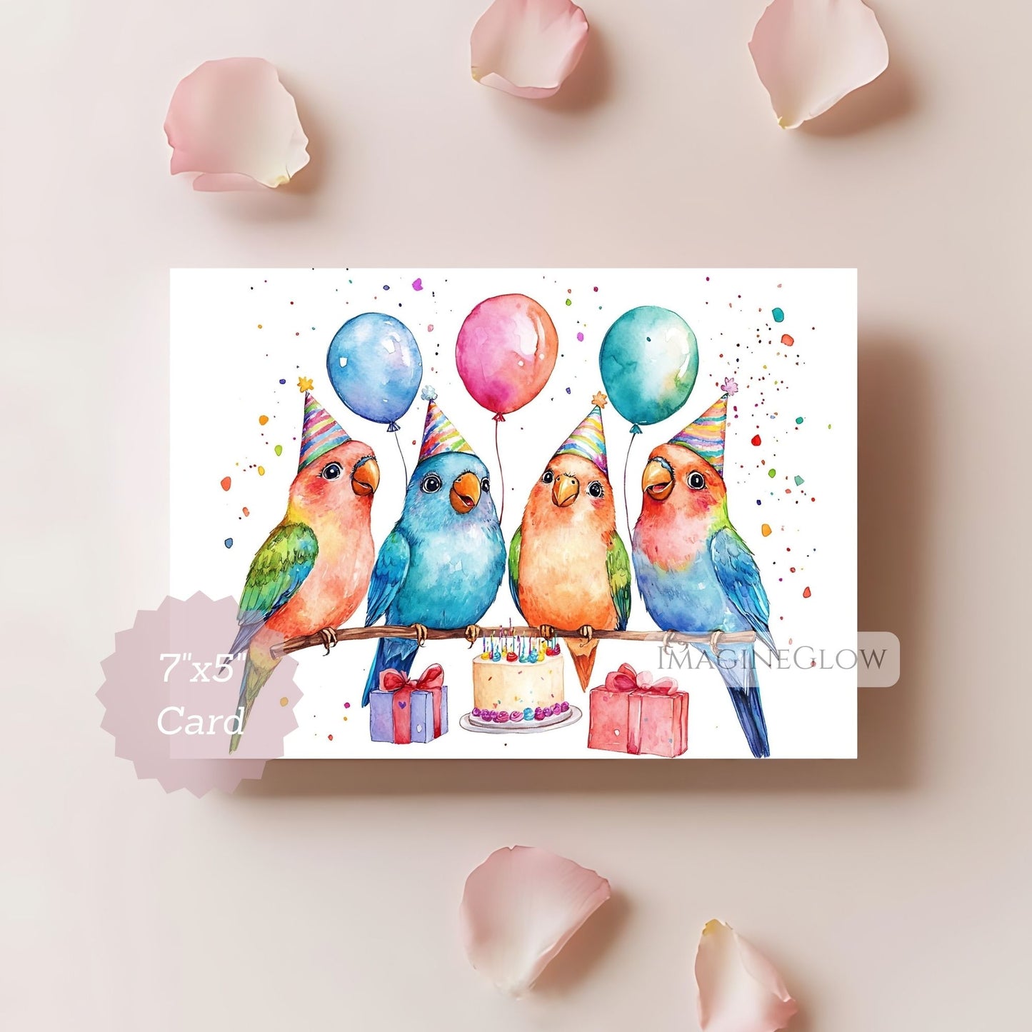 lovebird birthday card
parrot lover birthday card
cute bird couple birthday card
