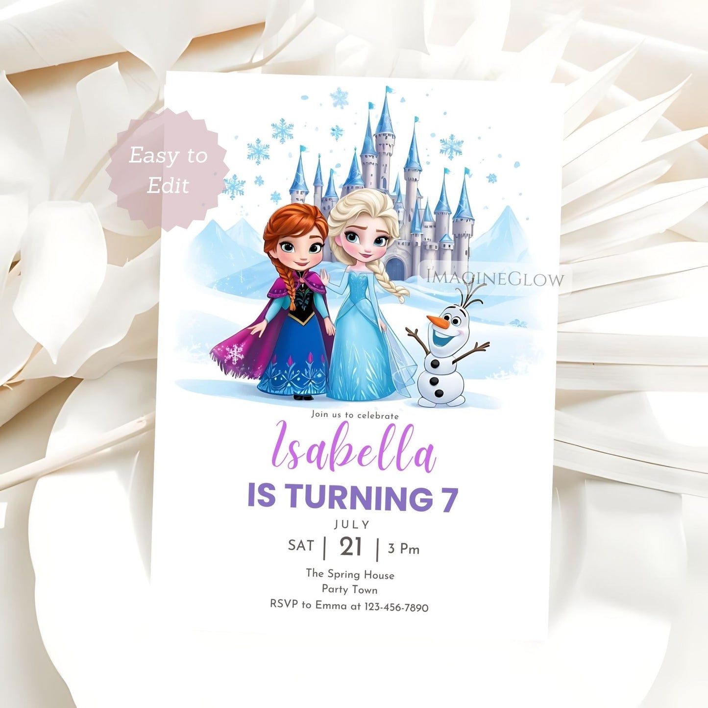 frozen birthday invitation
