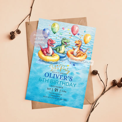 printable dinosaur summer birthday card
cute dinosaur birthday evite
