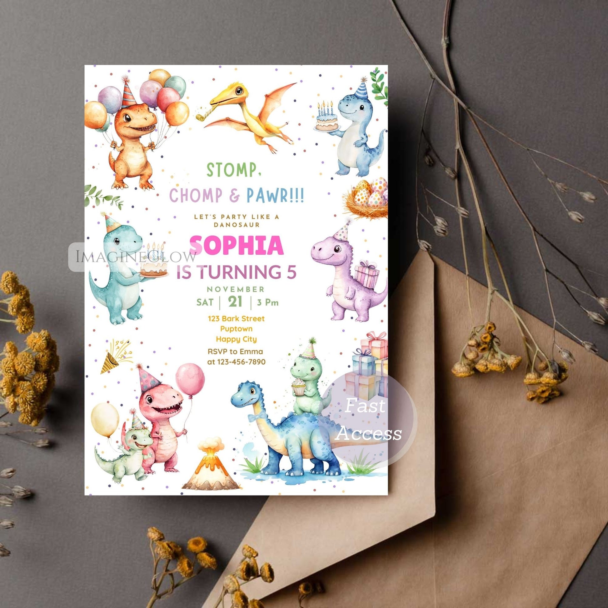 dino theme kids birthday invitation editable
cute dinosaur birthday party invitation
