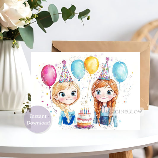 Frozen Elsa Anna birthday card
Disney Frozen birthday card

