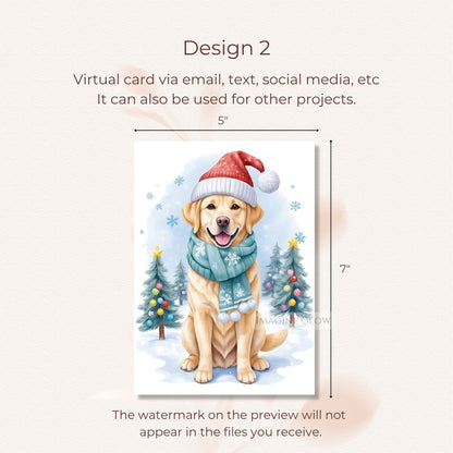 dog lover christmas greeting card labrador art
printable labrador retriever christmas card
