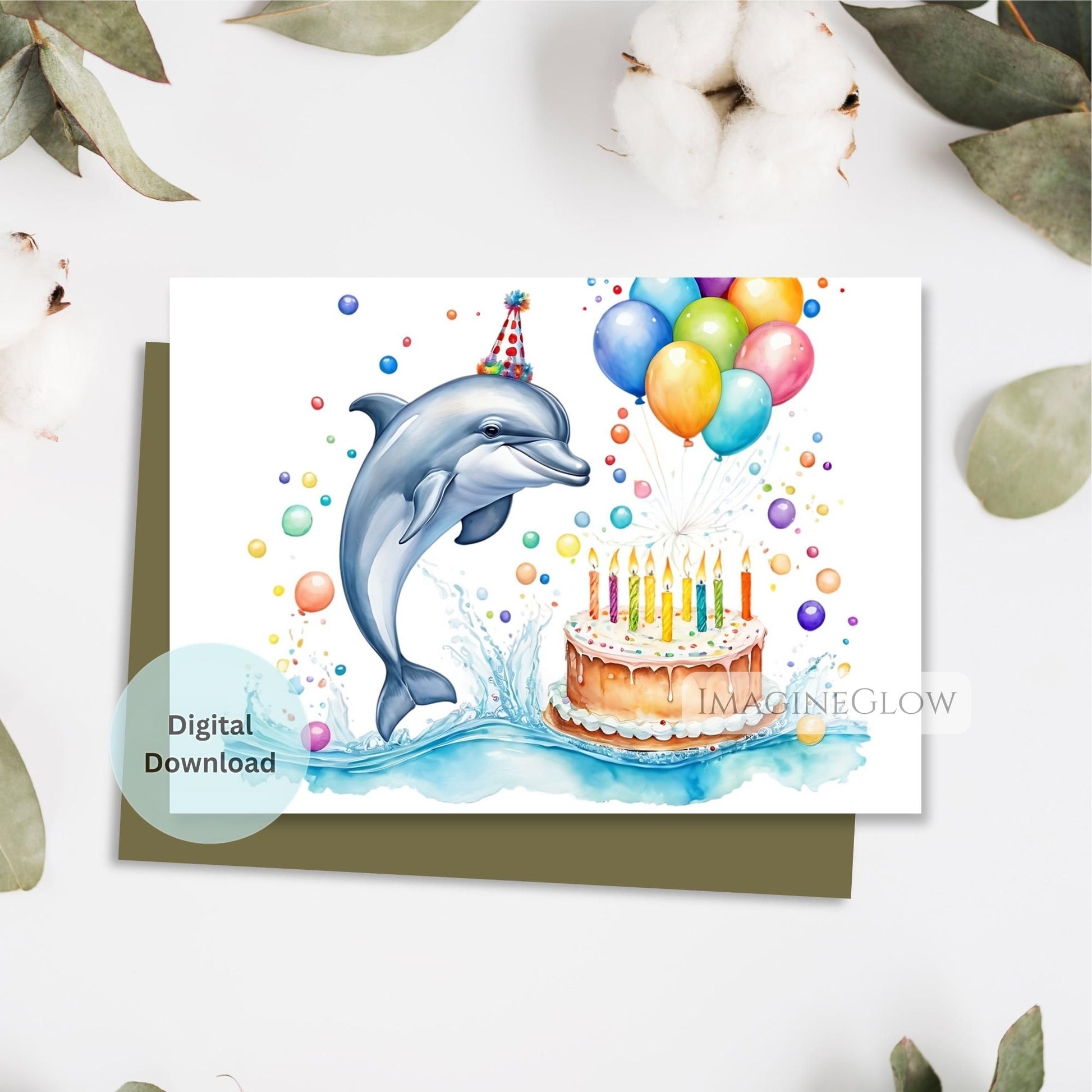 dolphin birthday card
ocean theme dolphin greeting card
printable dolphin birthday card
marine life birthday card


