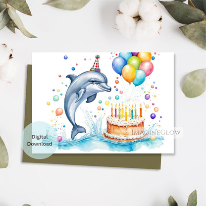 dolphin birthday card
ocean theme dolphin greeting card
printable dolphin birthday card
marine life birthday card


