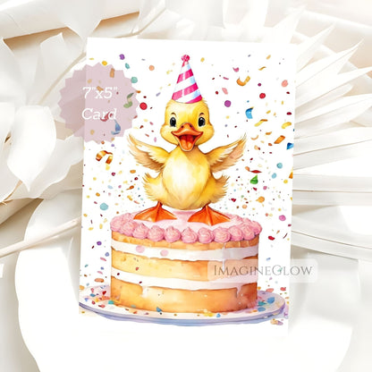 Cute animal card for girl
