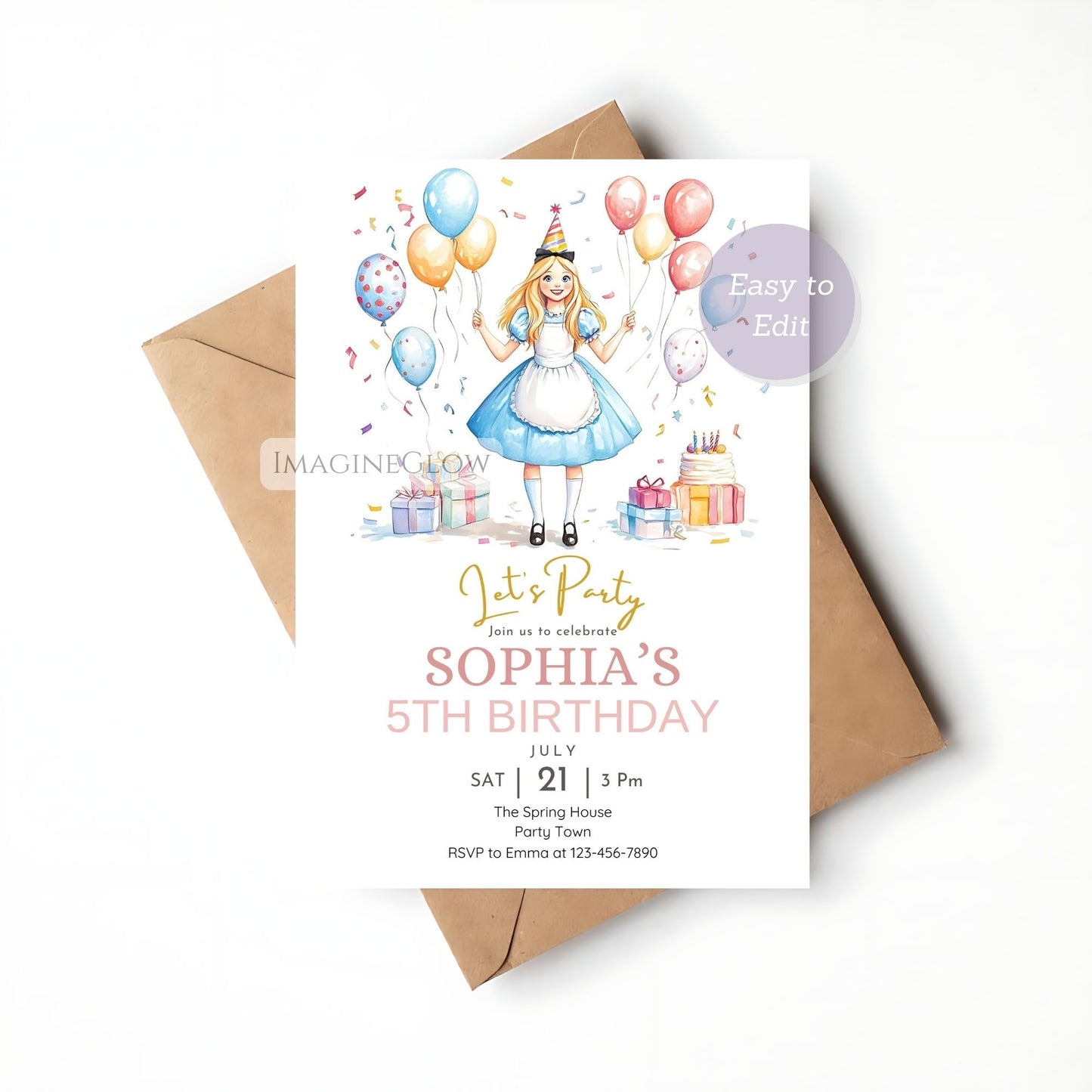 mad hatter birthday invitation
