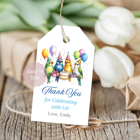 lovebirds favor tags
wedding lovebird gift tags
