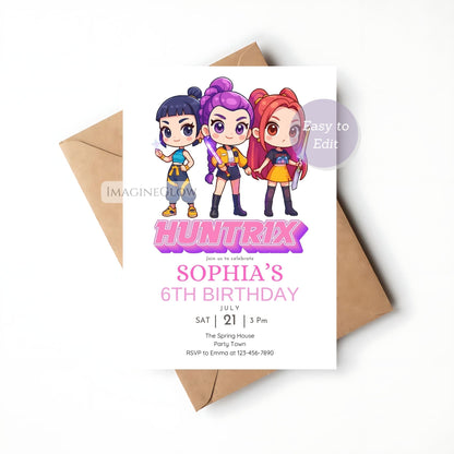 digital kpop demon hunters template
