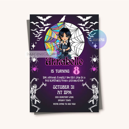 Halloween birthday evite for kids

