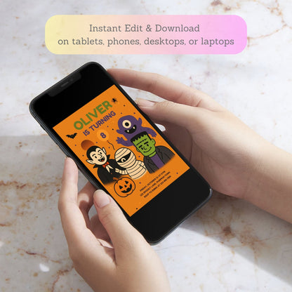 halloween birthday party invite
