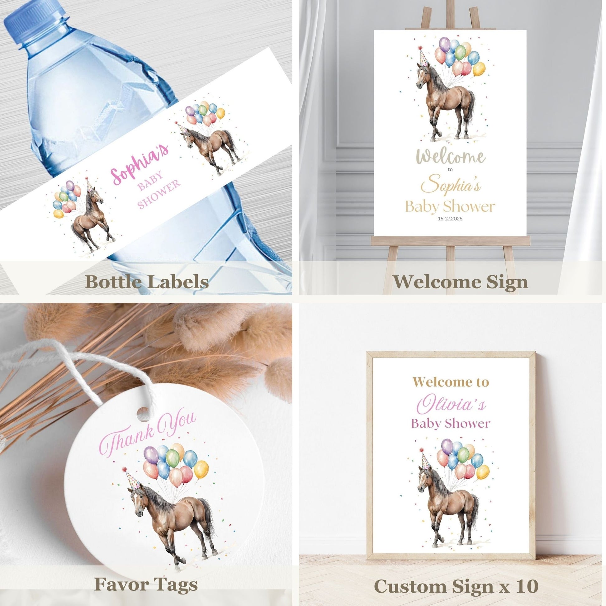 baby shower invitation horse design
western baby shower party decor
