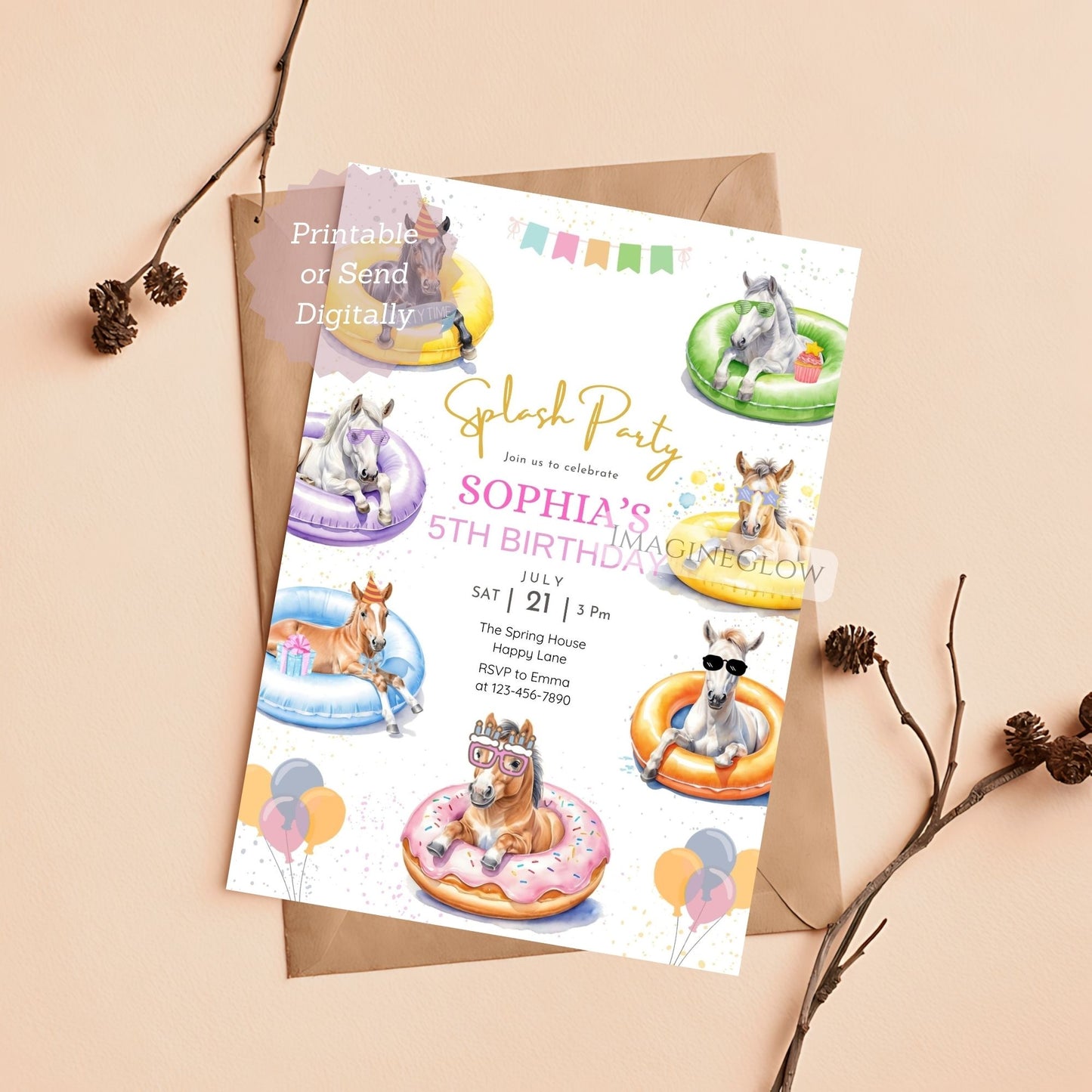 horse birthday invitation

