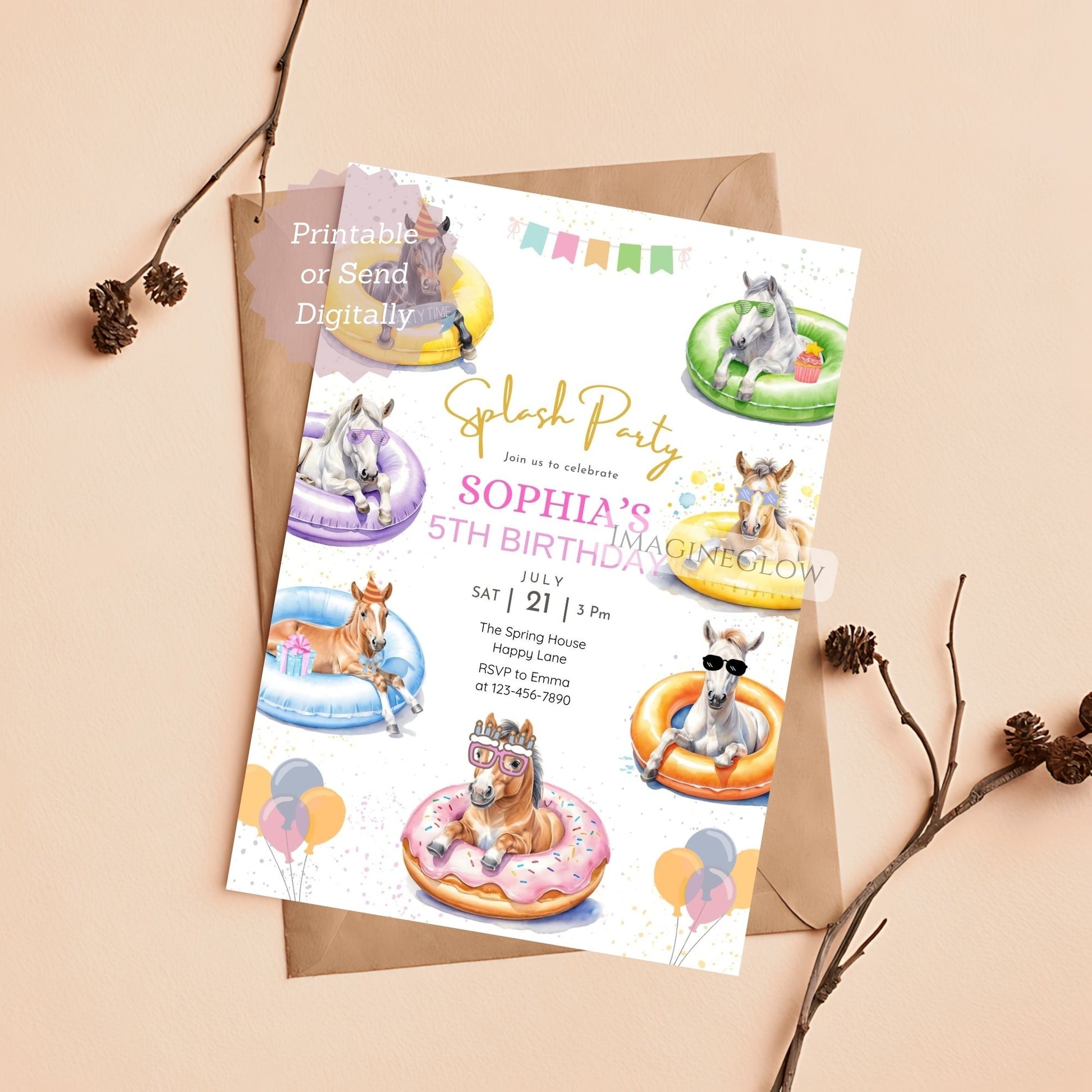 horse birthday invitation
