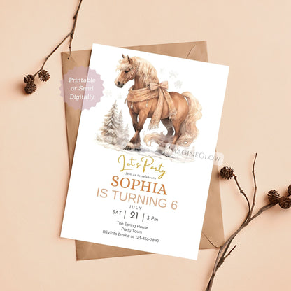 editable equestrian birthday invite digital download
printable horse riding party invitation template
pony birthday party invitation for kids
customizable winter horse birthday party card
digital horse lovers birthday party invitation
cute pony birthday invitation editable template
winter equestrian kids birthday party invite
