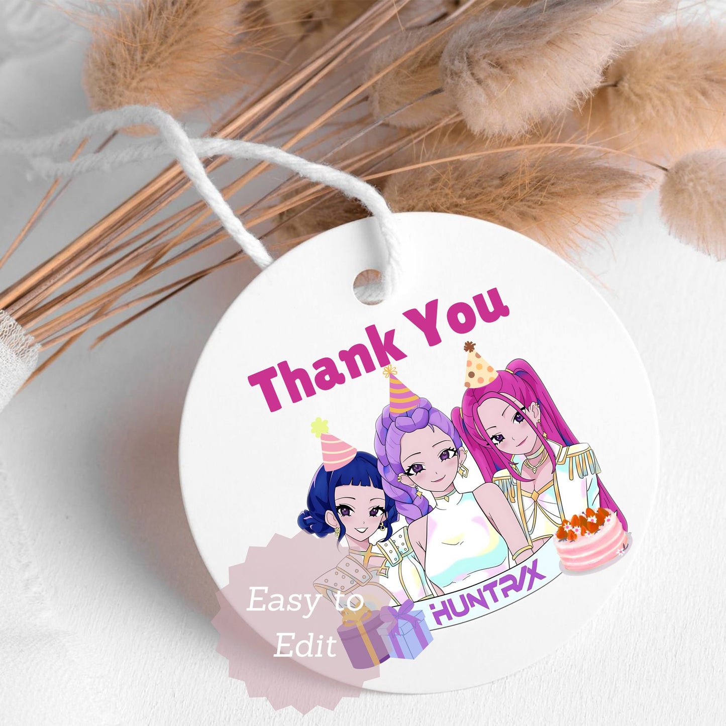 digital kpop demon hunters thank you cards
