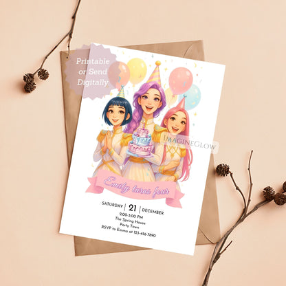 kpop demon hunters birthday invitation huntrix anime party template
huntrix kpop birthday invitation printable
