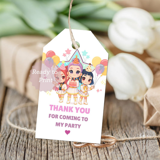 kpop demon hunters thank you tags printable
huntrix gift tags editable and ready to use
