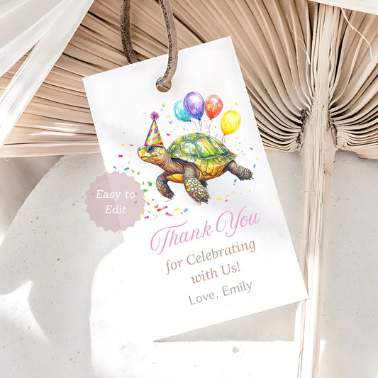 turtle favor tags printable digital
editable sea turtle party favor tags
