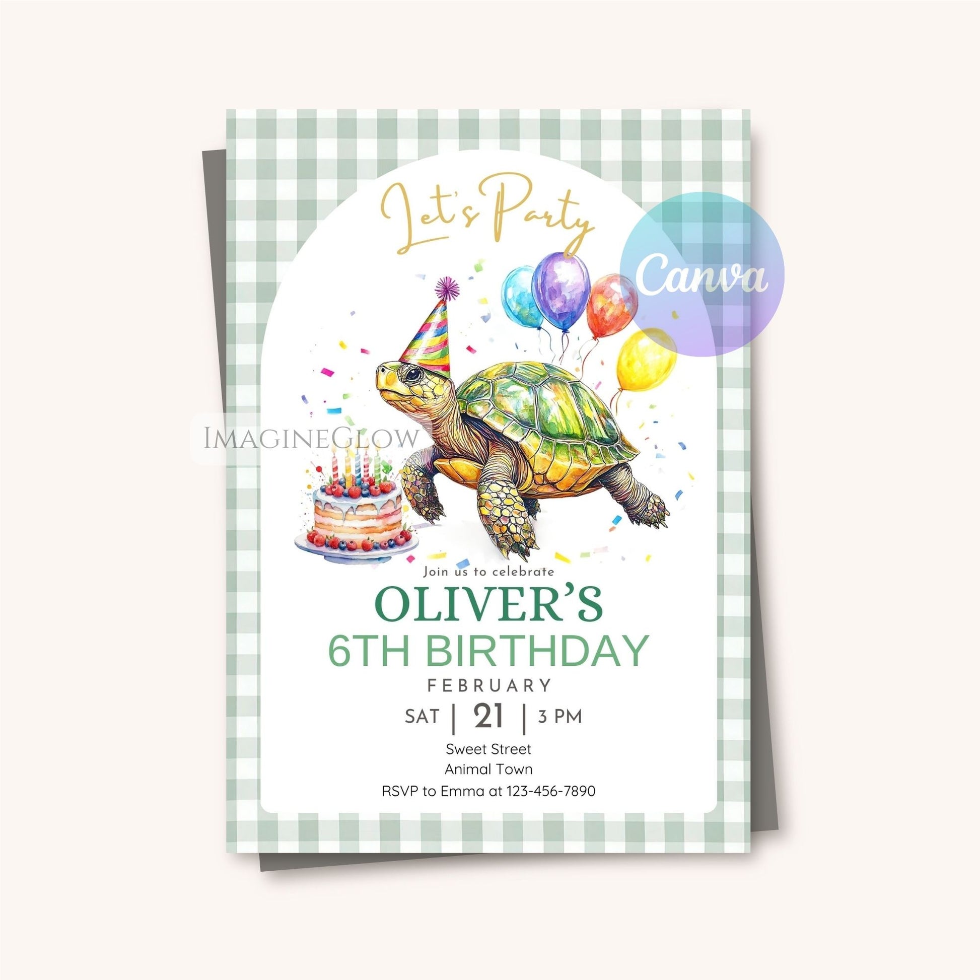 printable sea turtle invite
