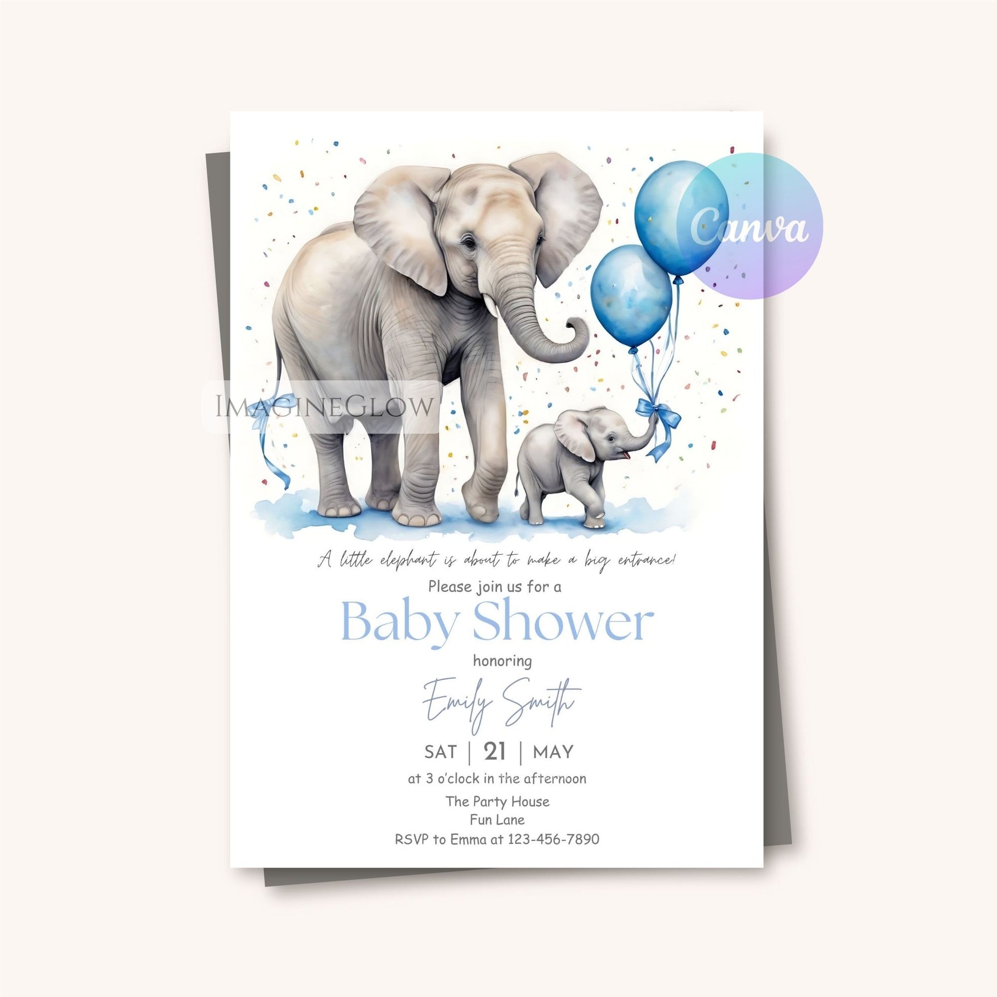 baby shower elephant design
