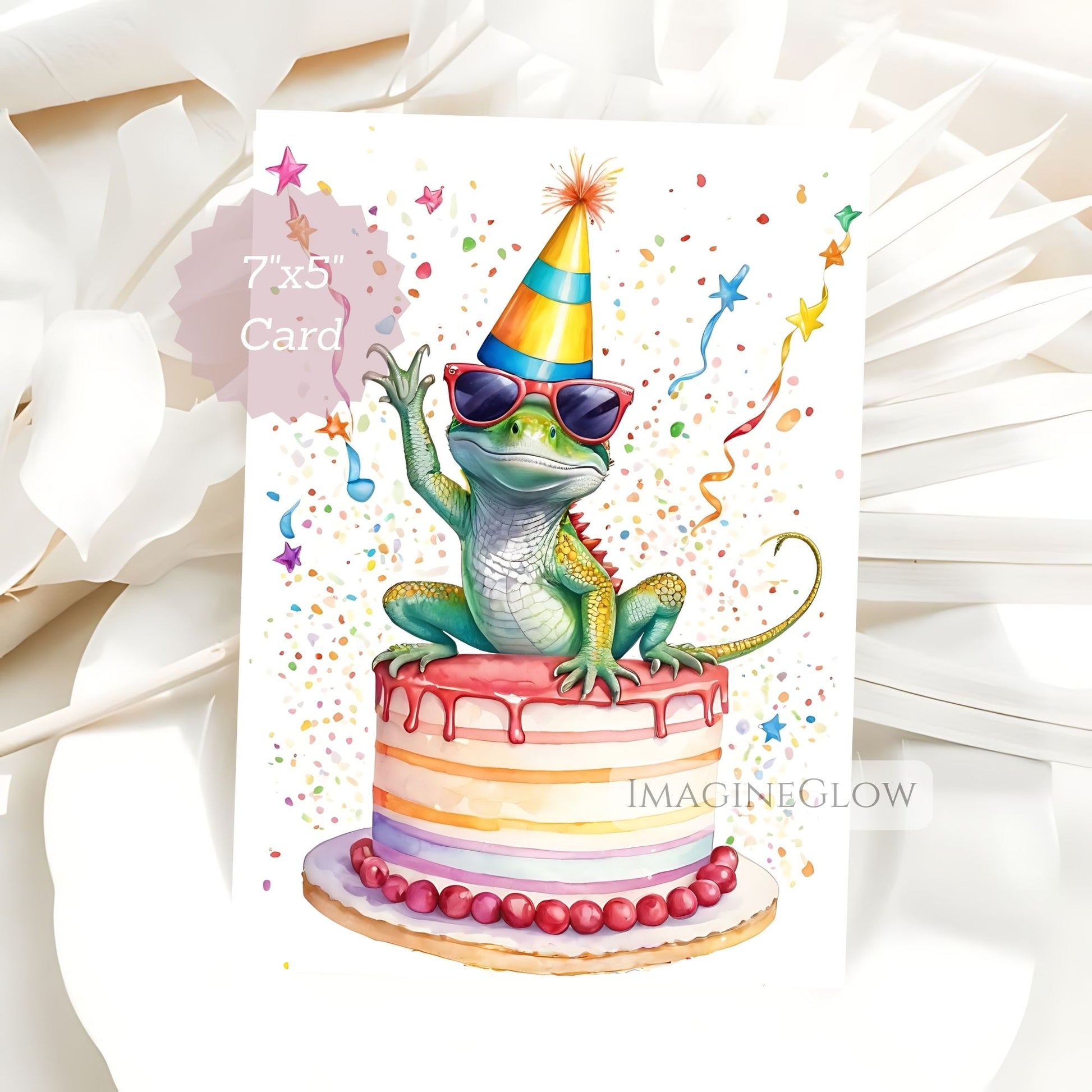 Lizard birthday card
Reptile birthday card
