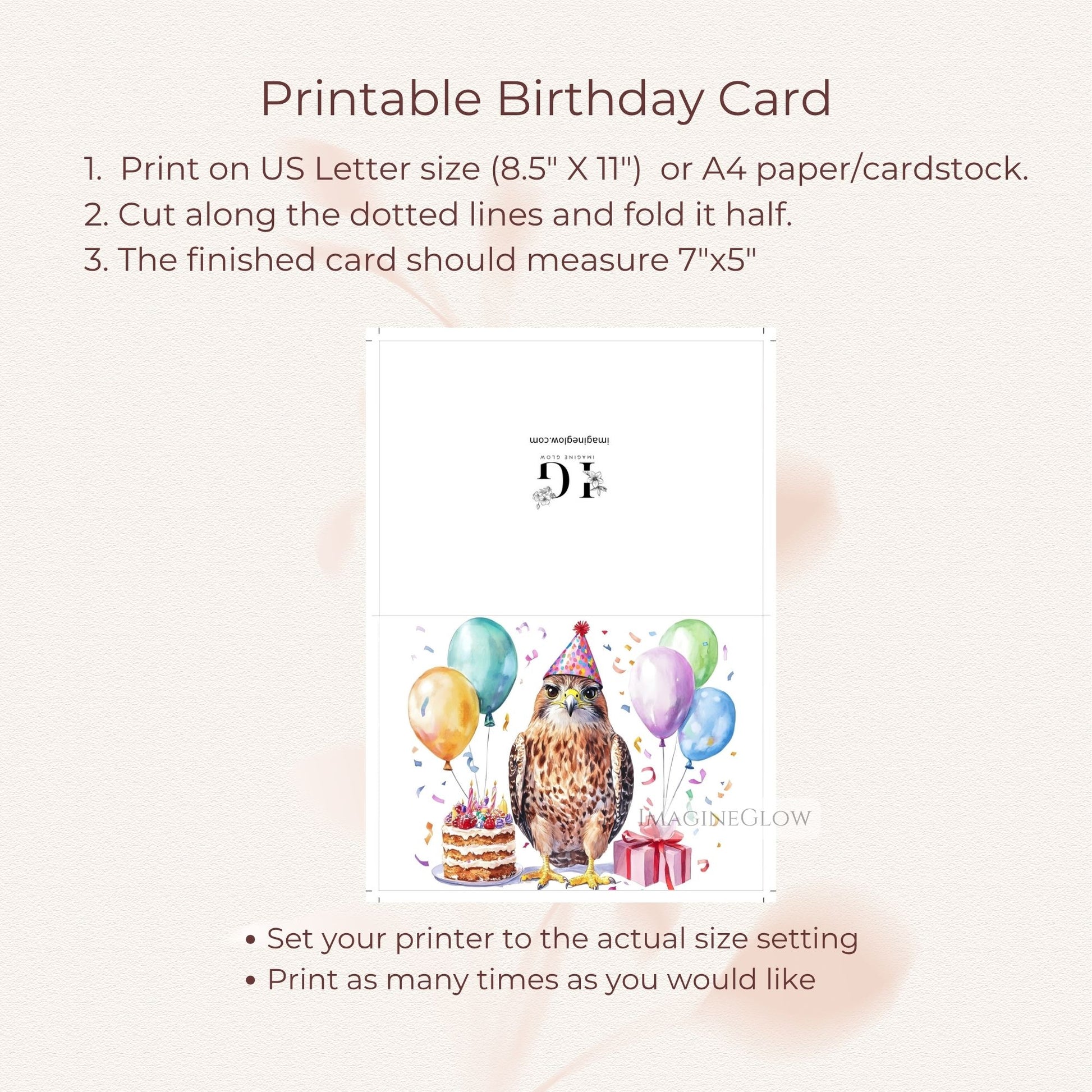 raptor birthday card
kids falcon birthday card
falcon illustration birthday card