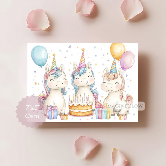 Unicorn birthday greeting card
Magical unicorn printable card
Fantasy unicorn birthday card
Pink unicorn art birthday card
