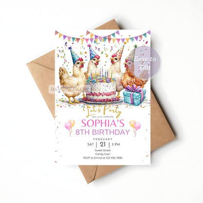 kids barnyard celebration invitation
