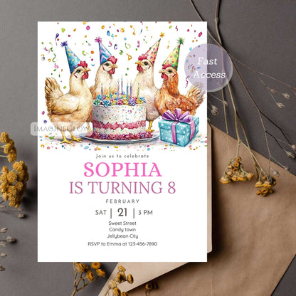 Petting zoo birthday party invite