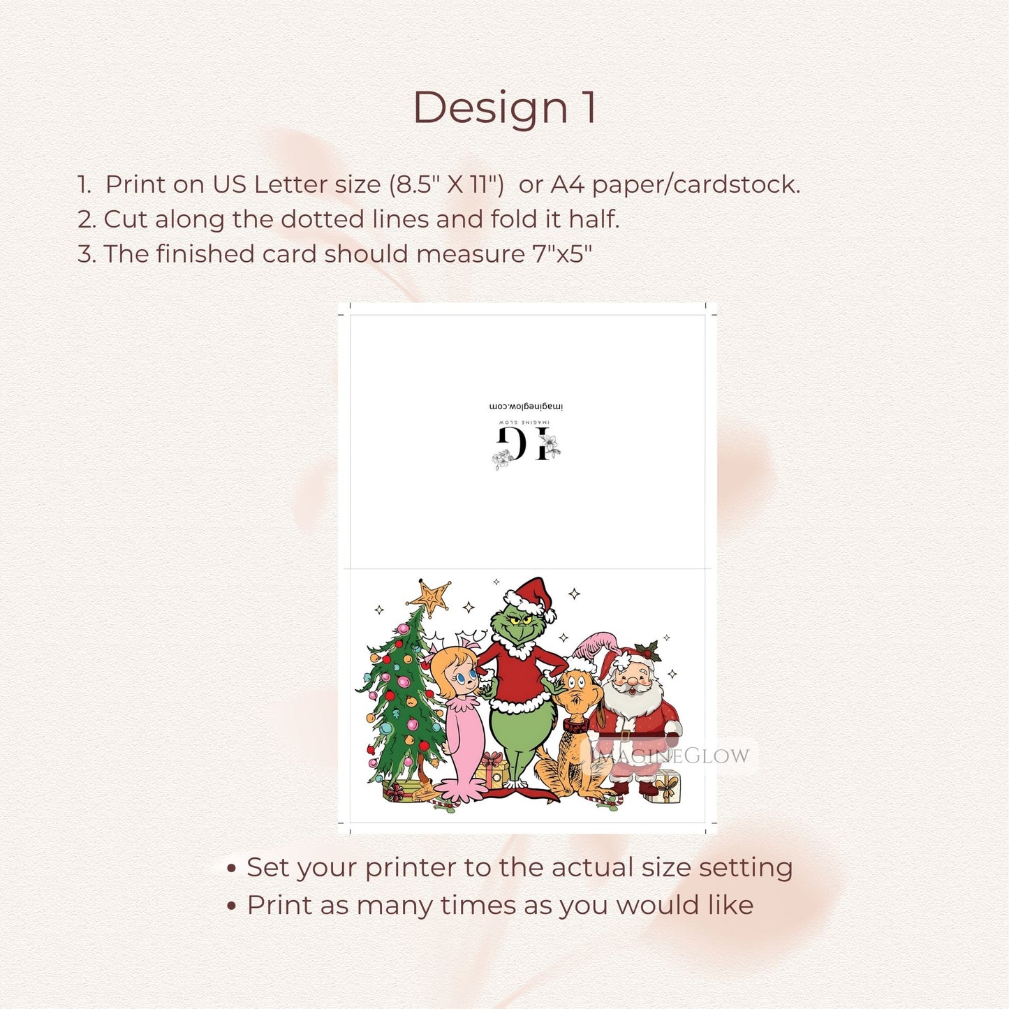 grinch themed christmas card printable
