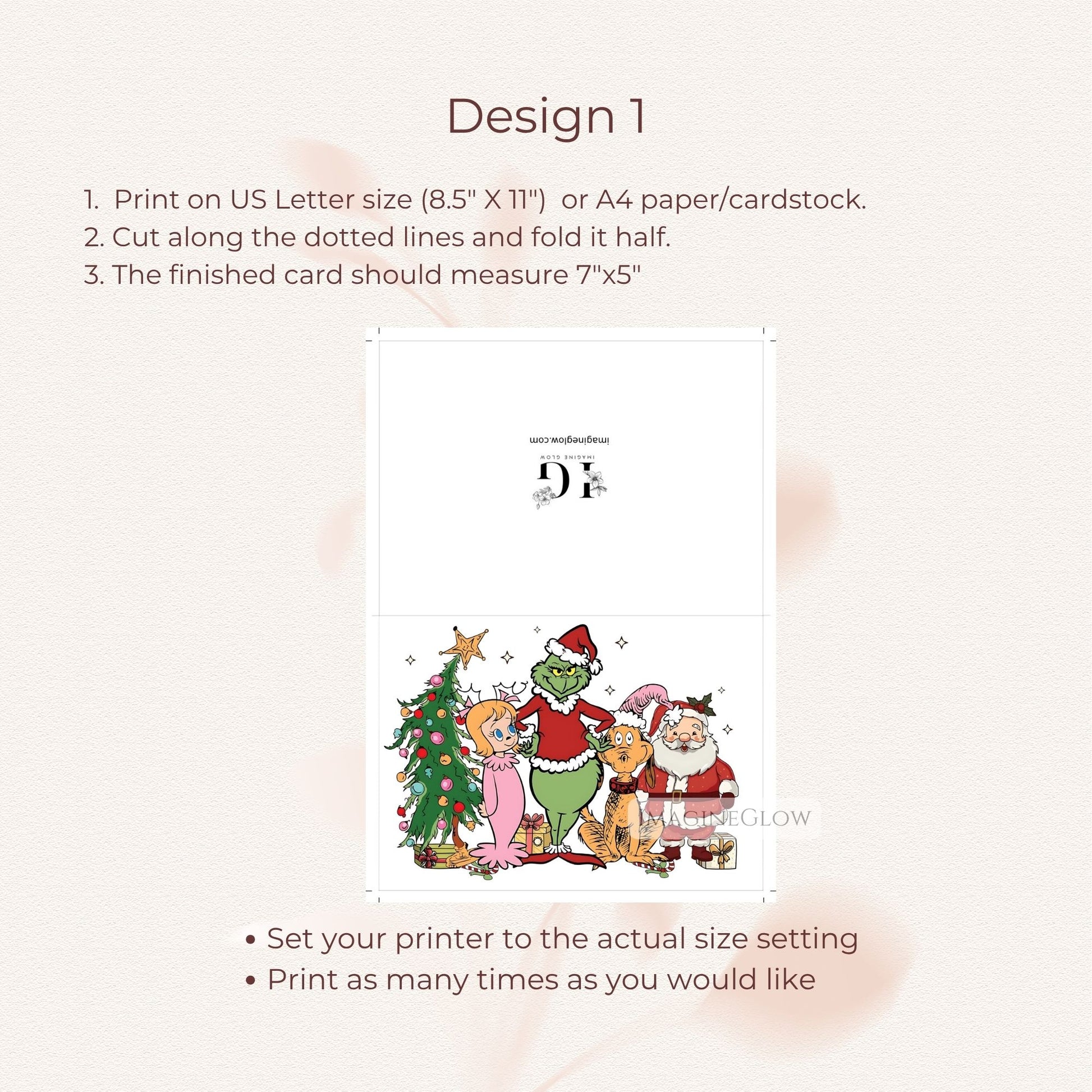 grinch themed christmas card printable
