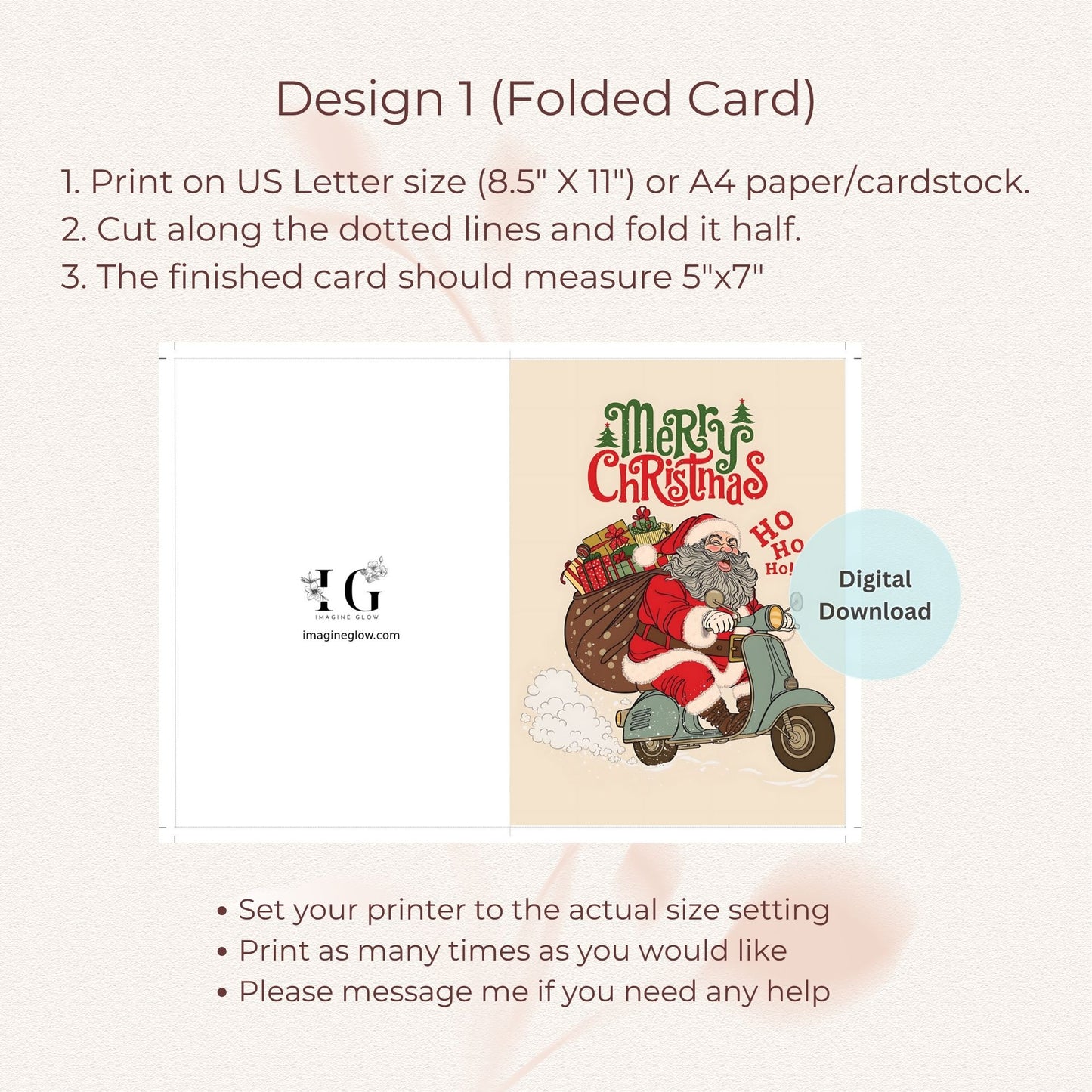 holiday santa claus card printable
printable santa christmas card for family
