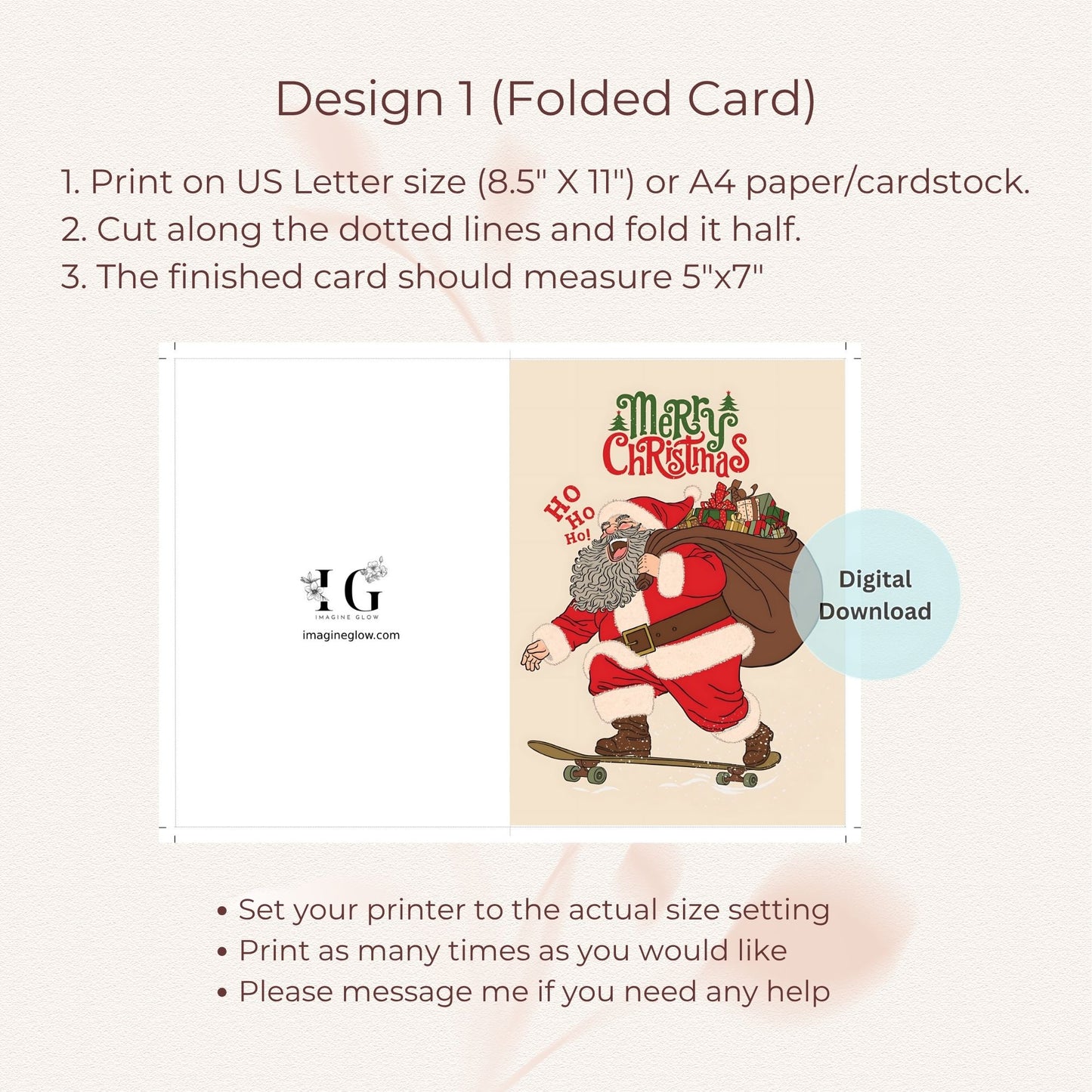 jolly santa claus christmas card design
