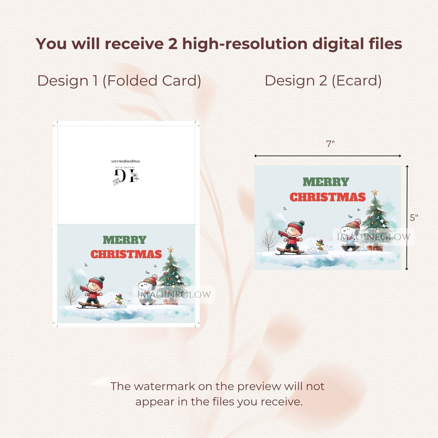 kids snoopy christmas folded card
snoopy christmas card digital download
