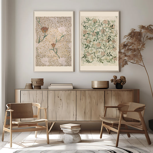 Vintage floral pattern print for wall decor