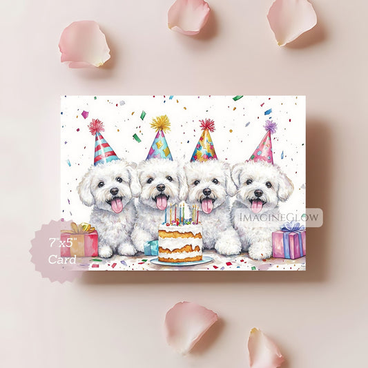 bichon frise birthday card
printable bichon dog greeting card
