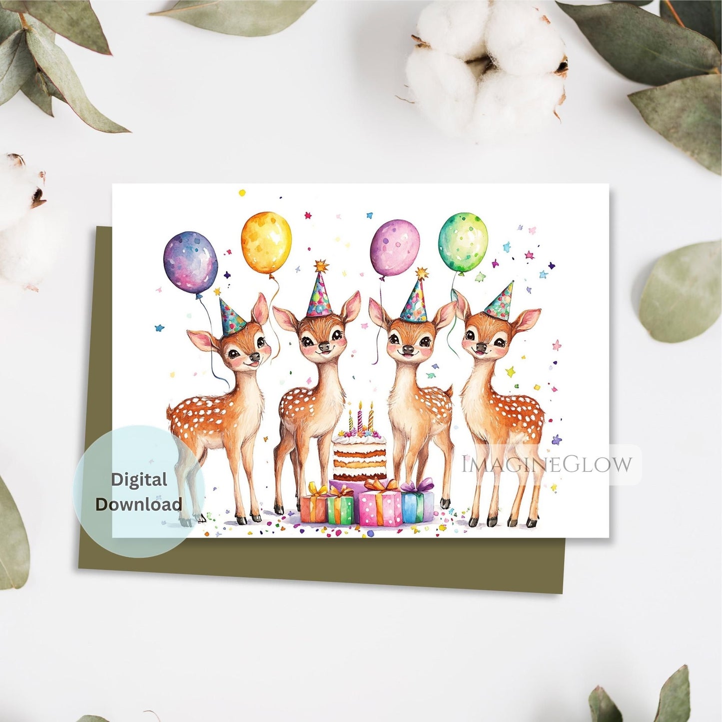 deer birthday card
printable deer birthday card
