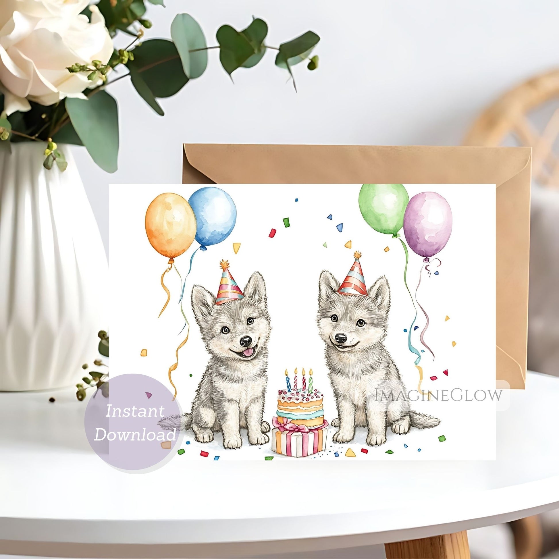 wolf birthday card
wildlife greeting card wolf
majestic wolf birthday greeting
