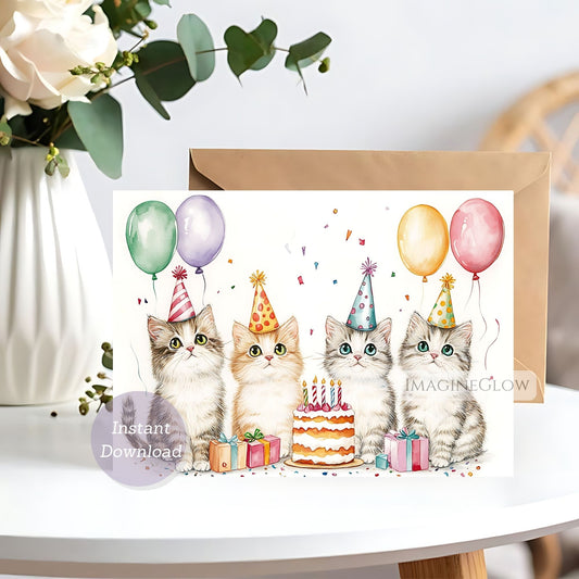 Four kitten birthday card printable
Birthday card with four cute kittens
Digital meow-themed cat birthday card
Printable card featuring four playful kittens
Cat birthday card with multiple kittens
Cute birthday greeting with meow and kittens
