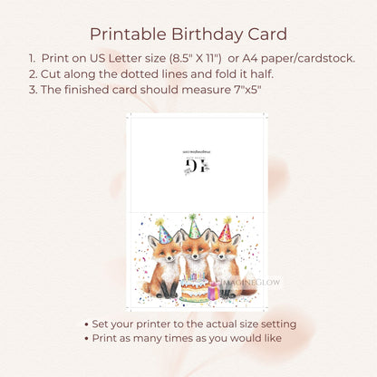 Fox lover birthday greeting
Woodland creature birthday printable
Fox art celebration card
Printable woodland birthday card