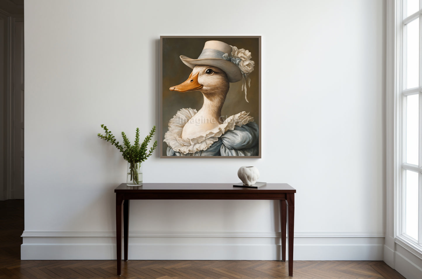 Funny Duck Art - Victorian Animal Portrait